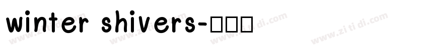 winter shivers字体转换